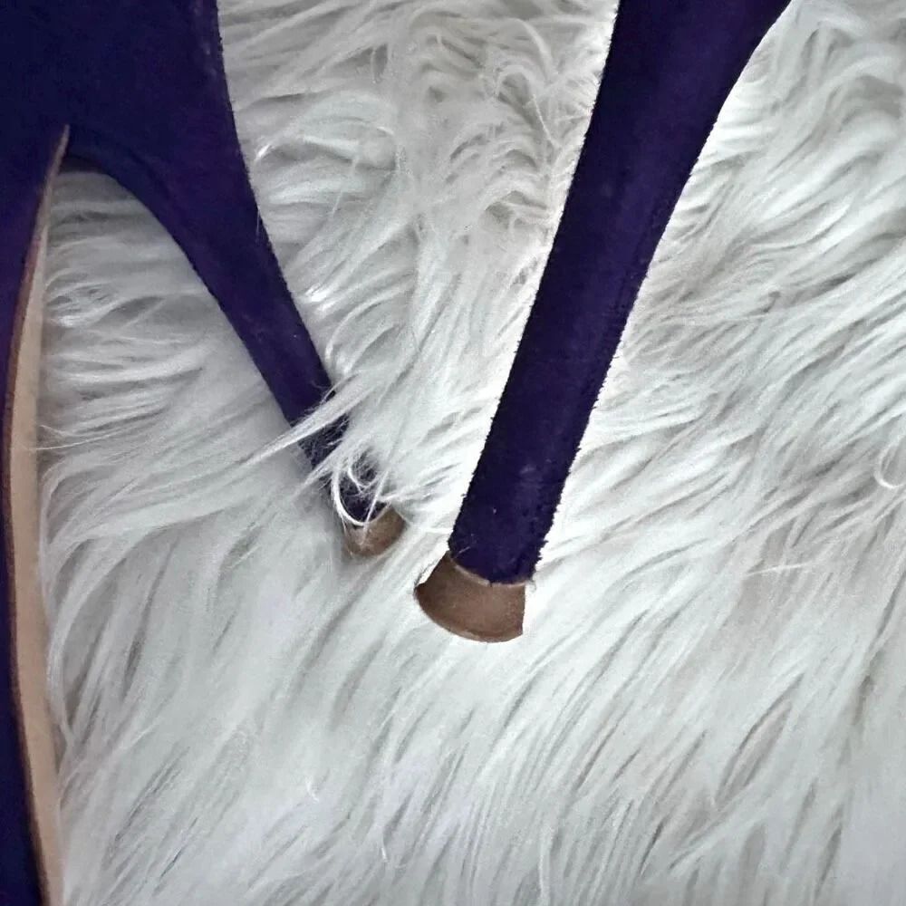 RALPH LAUREN COLLECTION | Purple Label Suede Pumps Heels Shoes Italy | Size 6.5 - Picture 7 of 9